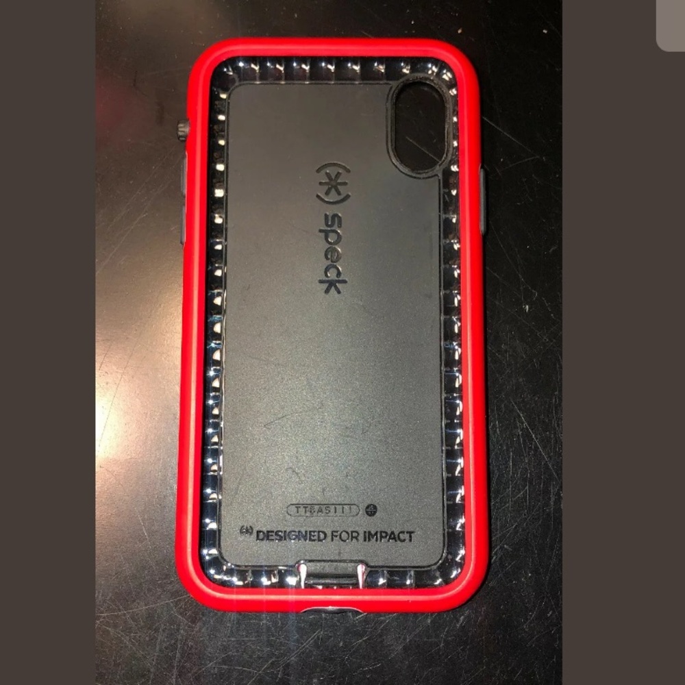 Speck Presidio Grip Sport V-Grip Red for iPhone XR